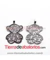 Colgante Oso Calado 24x14mm con Anilla, Plata de Ley