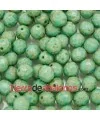 Facetada 8mm Opaque Green Turquoise Travertin