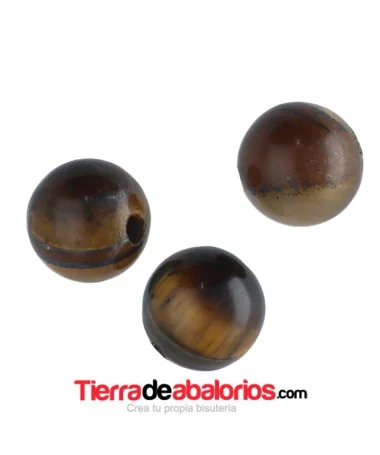 Ojo de Tigre Bola 6mm Agujero 1.2mm Ojo de Tigre Bola 6mm Agujero 1.5mm