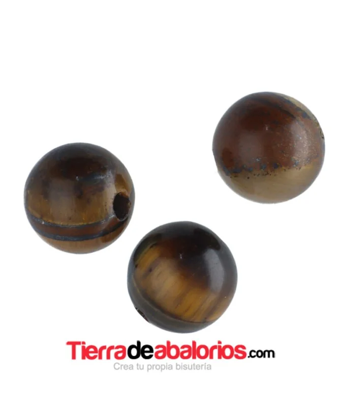 Ojo de Tigre Bola 6mm Agujero 1.5mm Ojo de Tigre Bola 6mm Agujero 1.5mm