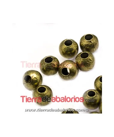 Bola de Latón 6mm Agujero 2,3mm Oro Viejo