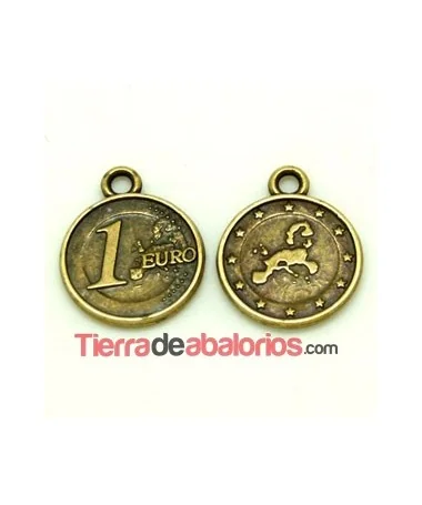 Colgante Moneda Euro 15mm, Oro Viejo Colgante Moneda Euro 15mm, Oro Viejo
