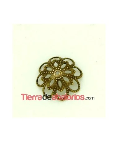 Casquilla Filigrana 11mm, Oro Viejo Casquilla Filigrana 11mm, Oro Viejo