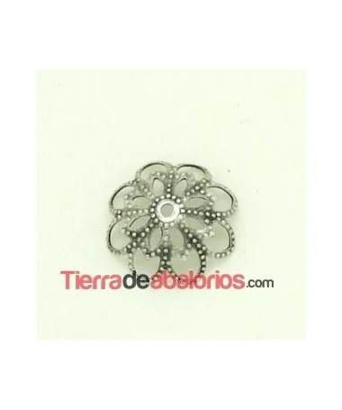 Casquilla Filigrana 11mm, Plateada Casquilla Filigrana 11mm, Plateada