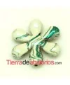 Flor Acrilica 34mm White Opal Irisado
