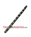 Pulsera de Cuero para Chatones SS39, Color Negro