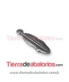 Colgante Pluma 27x8mm, Plateado