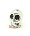 Calavera 18x14mm Agujero 3mm, Plateado