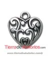 Colgante Corazón Filigrana 18mm, Plateado