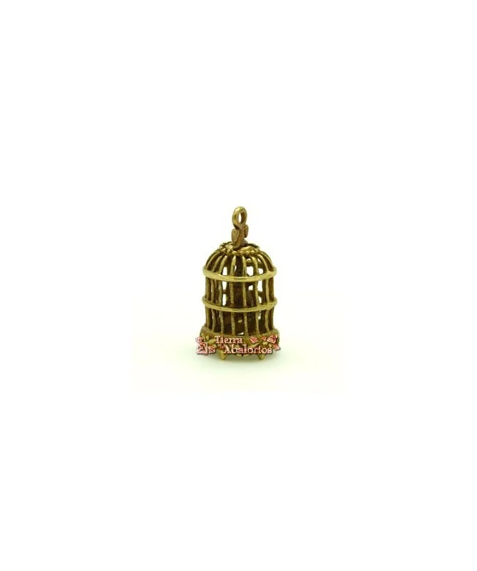 Colgante Jaula con Anilla 21x11mm Oro Viejo