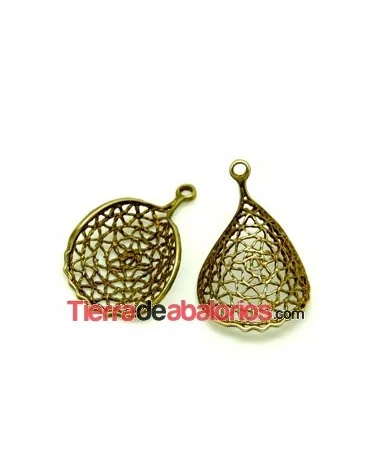 Colgante para Pendiente 27x16mm, Oro Viejo