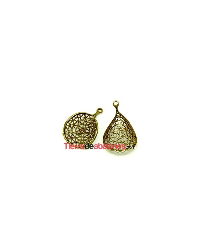 Colgante para Pendiente 27x16mm, Oro Viejo