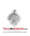 Colgante Seta 14x10mm con Anilla, Plateado