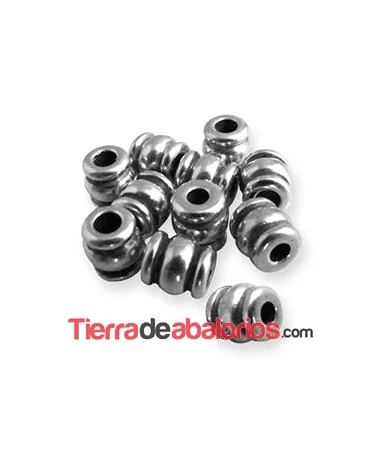 Tubo 7x7mm Agujero 3mm, Plateado