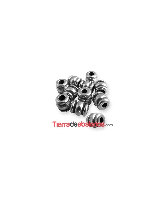 Tubo 7x7mm Agujero 3mm, Plateado