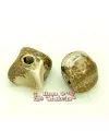 Cerámica Cubo Irregular 14x19mm Agujero 4mm Ocre