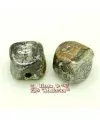 Cerámica Cubo Irregular 14x19mm Agujero 4mm Caramelo
