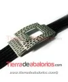 Cierre Hebilla 49x25mm Agujero 15x2,5mm, Plateado