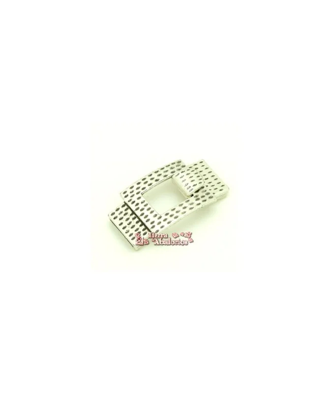 Cierre Hebilla 49x25mm Agujero 15x2,5mm, Plateado