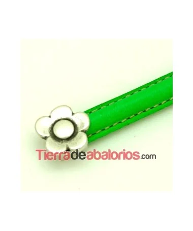 Terminal Media Caña Flor 17mm Agujero 10x5mm