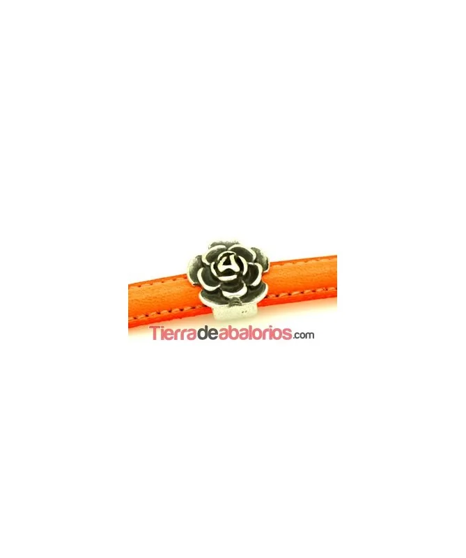 Entrepieza Media Caña Flor 19mm Agujero 10x5mm
