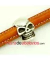 Entrepieza Media Caña Calavera 18x9mm Agujero 10x5mm