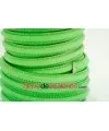 Cuero Media Caña 10x5mm con Hueco 3mm, Verde Fluorescente