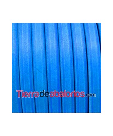 Cuero Regaliz 10x6mm - Azulón Fluorescente (metro)
