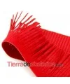 Fleco de Antelina de 5cm. Rojo (½ Metro)