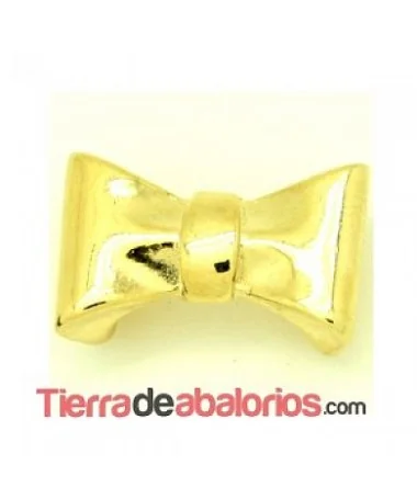 Lazo Pajarita 25x15mm Agujero 10x3mm Dorado