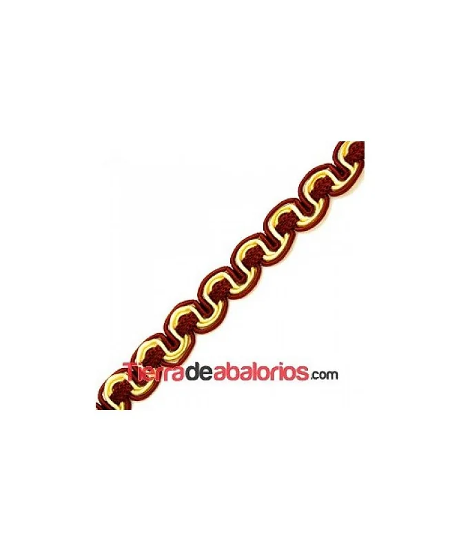 Galón de Rayón 15mm Granate y Oro