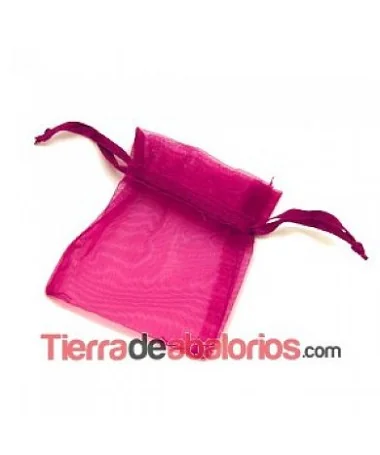 Bolsa de Organza 10x15cm Fucsia
