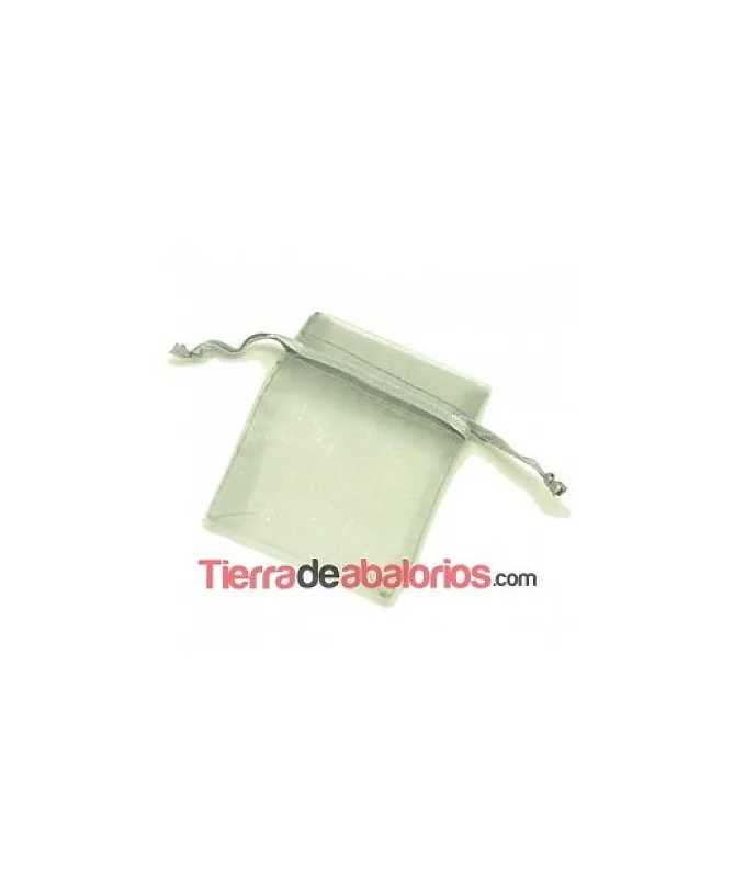 Bolsa de Organza 10x15cm Gris Plata