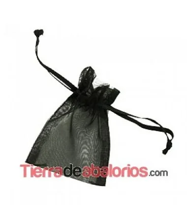 Bolsa de Organza 10x15cm Negra