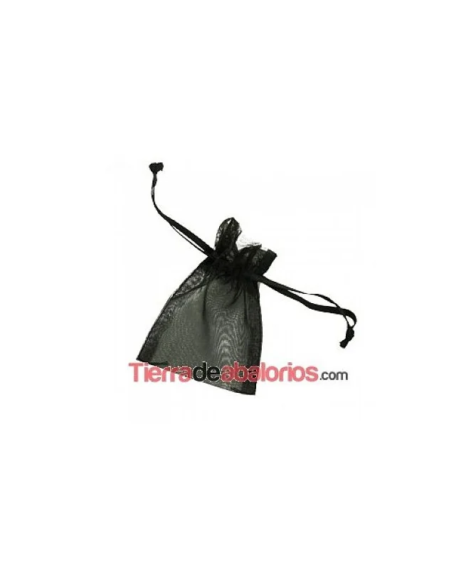 Bolsa de Organza 10x15cm Negra