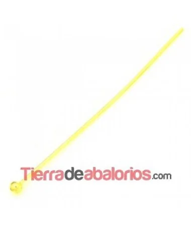 Baston 42mm con Tope Bola 2mm, Plata con Baño de Oro