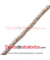 Bola Rondel 8x6mm Agujero 1,5mm White Opal/Golden Shadow