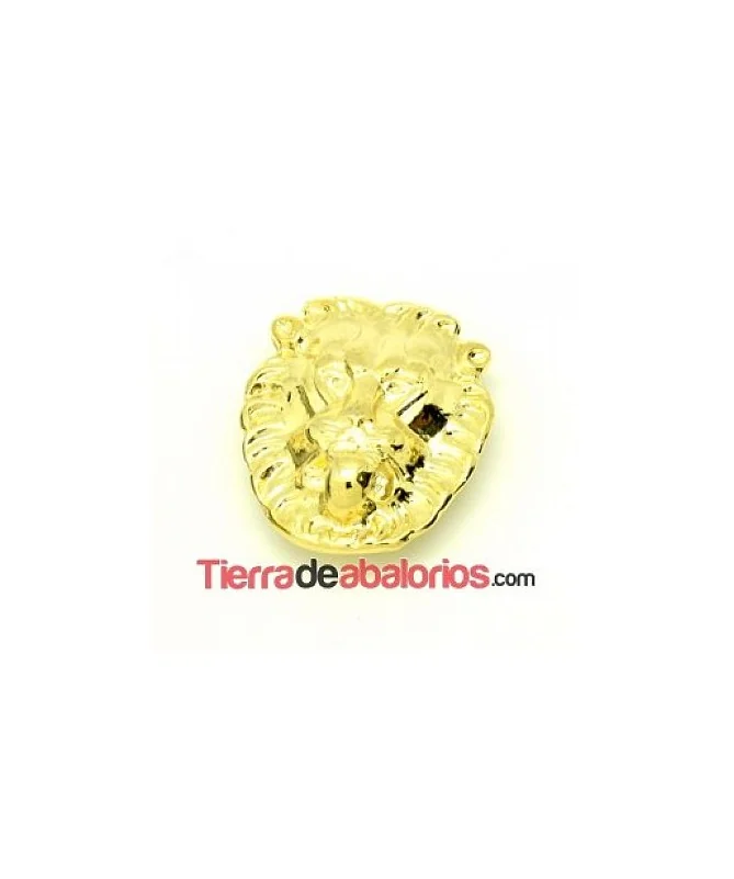 Entrepieza Pasador León 28x24mm Agujero 20x3mm, Dorado