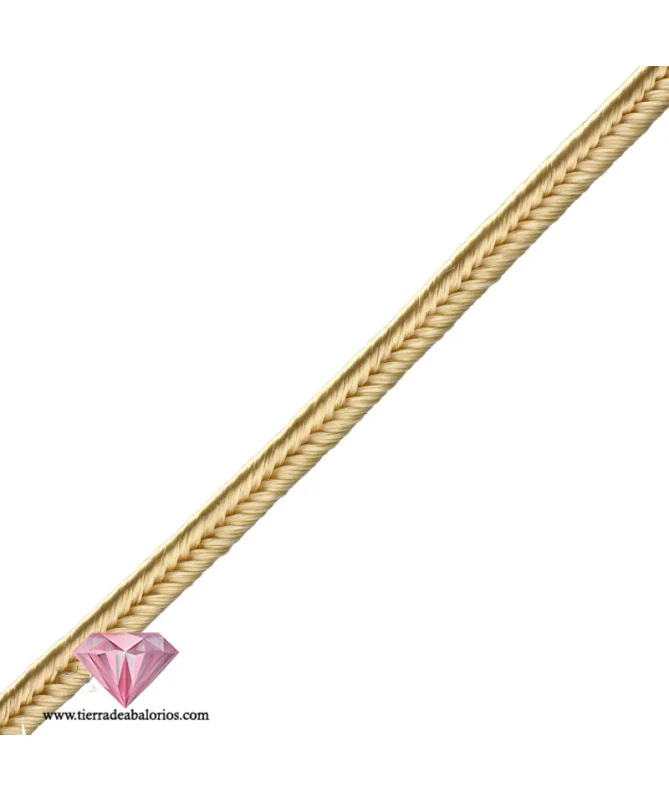 Cordón Soutache Rayon 3mm Champagne Cordón Soutache Rayon 3mm Champagne