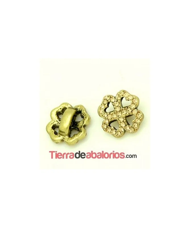 Pasador Trebol 4 Hojas 12mm Agujero 5x2mmv Oro Viejo