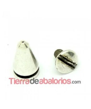 Remache Conico con Tornillo de 13x7mm, Plateado