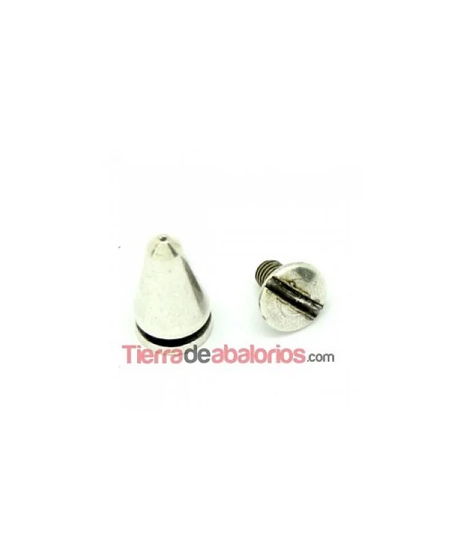 Remache Conico con Tornillo de 13x7mm, Plateado