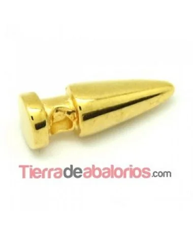 Entrepieza o Colgante Punta 23mm Agujero 3mm Dorada