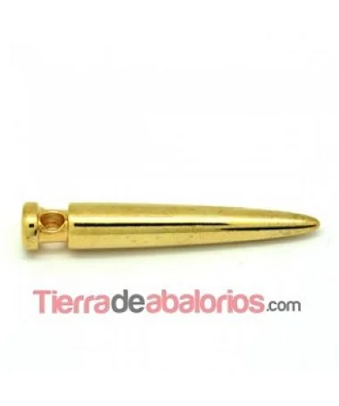 Entrepieza o Colgante Punta de 48mm Agujero 3mm Dorado Entrepieza o Colgante Punta de 48mm Agujero 3mm Dorado