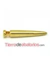Entrepieza o Colgante Punta de 48mm Agujero 3mm Dorado