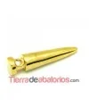 Entrepieza o Colgante Punta 35mm Agujero 3mm Dorada