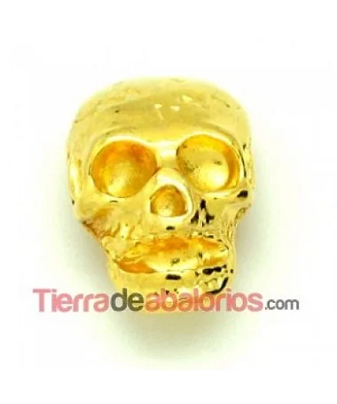 Entrepieza Calavera 19x13mm Agujero 10x3mm Dorada Entrepieza Calavera 19x13mm Agujero 10x3mm Dorada