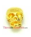 Entrepieza Calavera 19x13mm Agujero 10x3mm Dorada