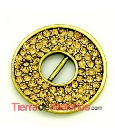 Entrepieza Redonda 28mm con Swarovski Light Colorado Topaz Entrepieza Redonda 28mm con Swarovski Light Colorado Topaz