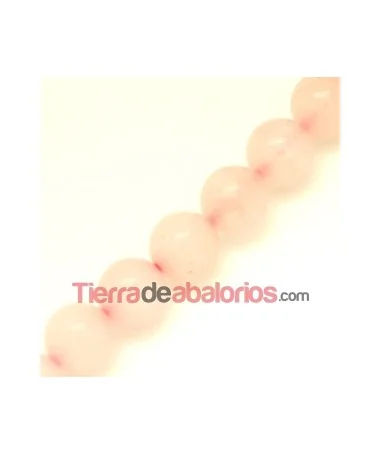 Cuarzo Rosa Bola 10mm Agujero 1mm